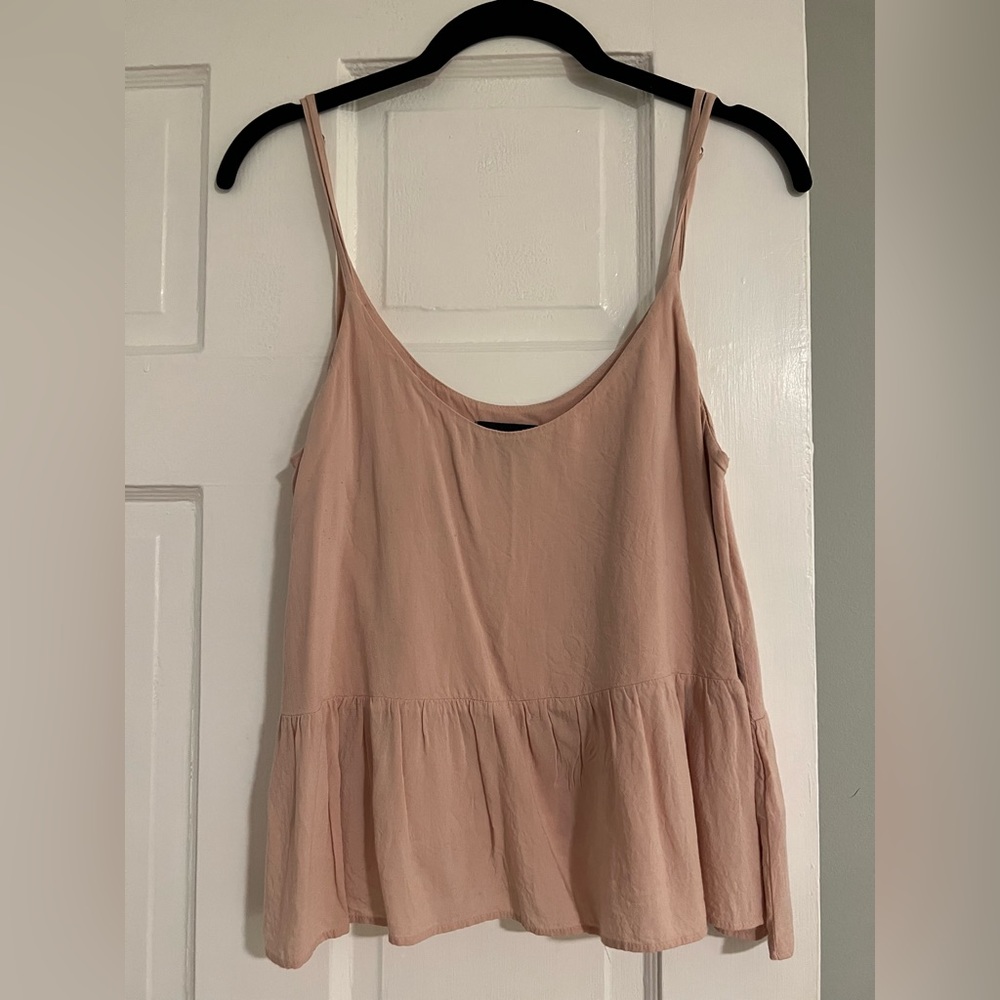 Pink peplum top